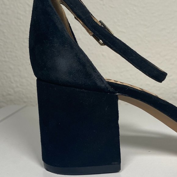 Sam Edelman I Black Susie d'Orsay Ankle Strap Block Heel Sandal size 8.5 - Picture 4 of 15